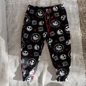 Disney Black and White and Red Snowflake Nightmare Before Christmas Pajama Pants